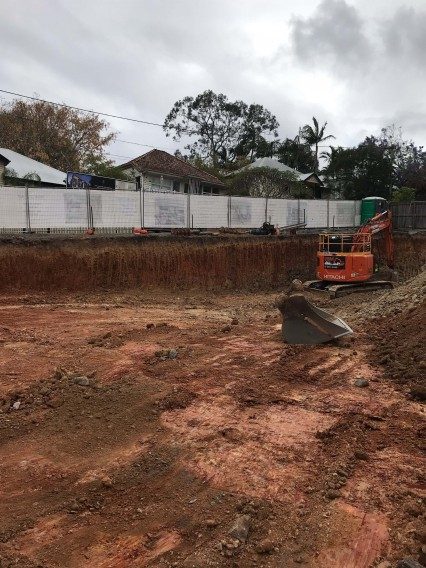 Lutwyche Basement Dig Building site after demolition prepared for construction