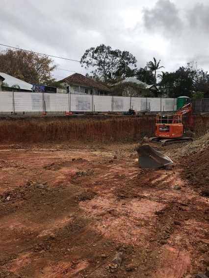 Building site after demolition prepared for construction