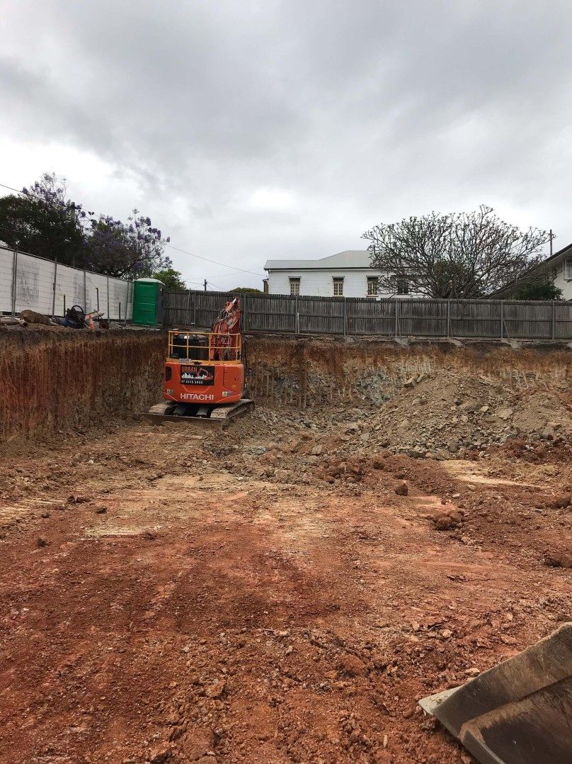 Building site after demolition prepared for construction